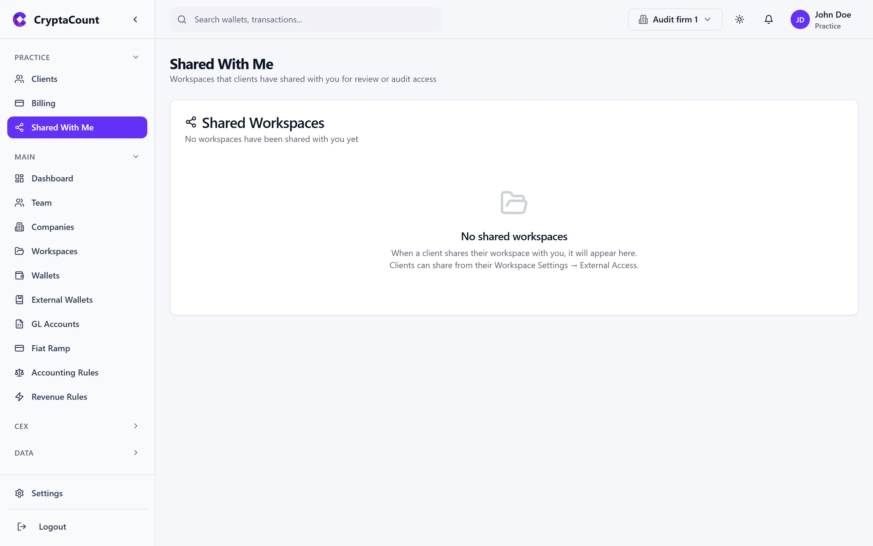 Shared workspace access